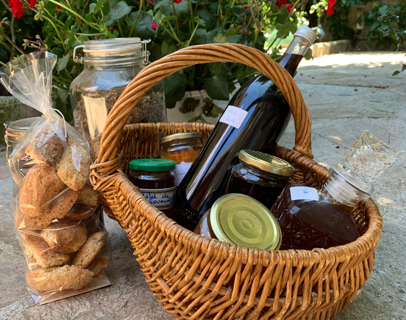 Basket of home made products